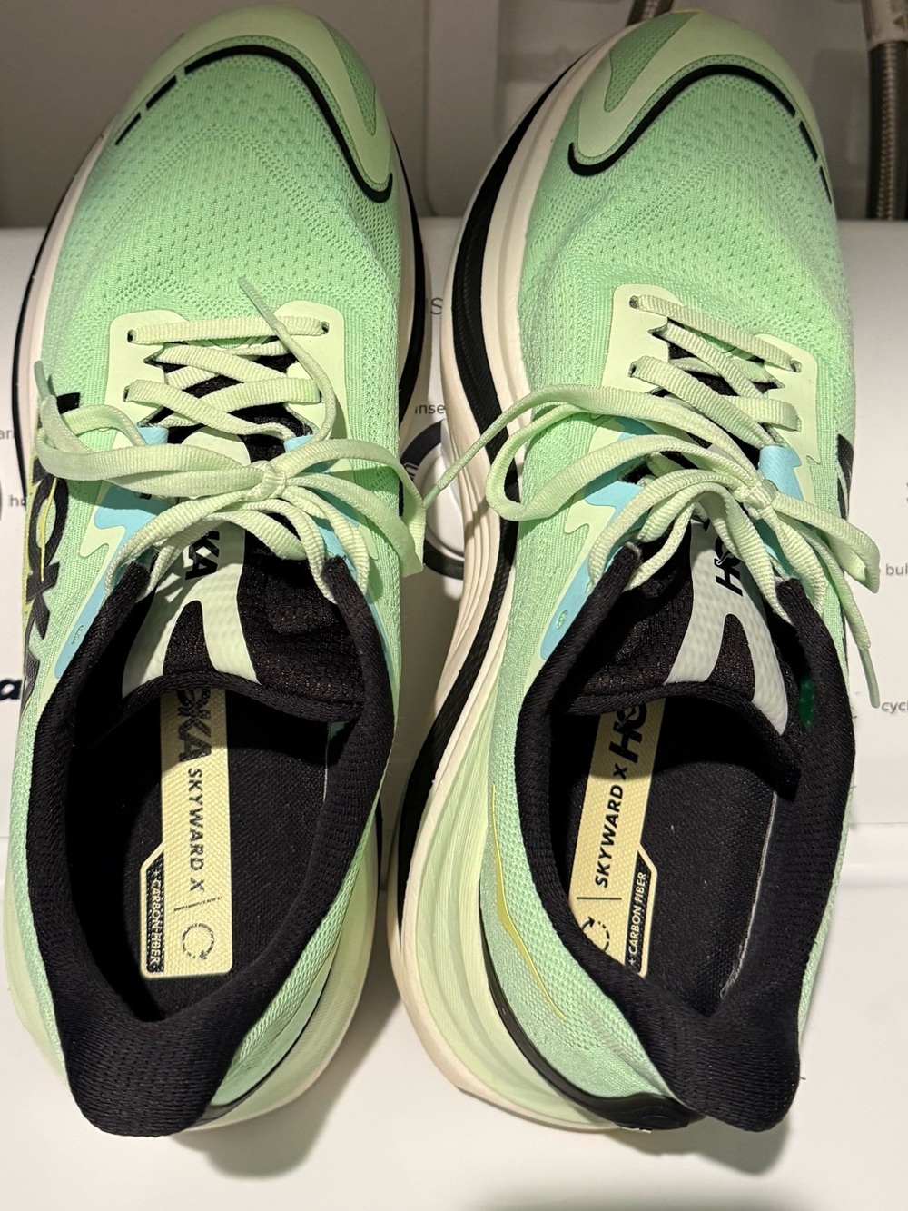 EUC HOKA Skyward X green and yellow sneakers Men’s 10.5D (Regular width) - Picture 2 of 8